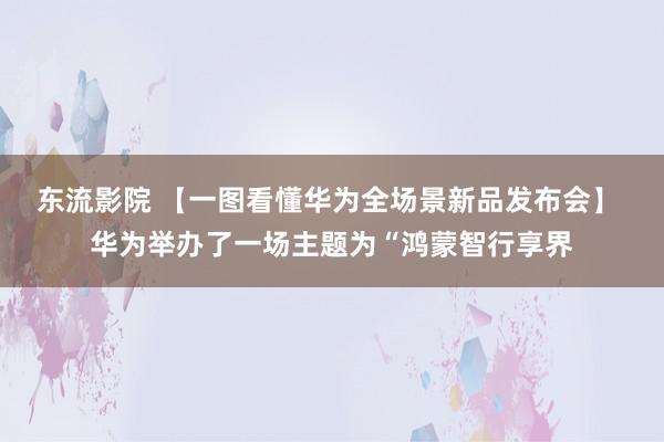 东流影院 【一图看懂华为全场景新品发布会】 华为举办了一场主题为“鸿蒙智行享界