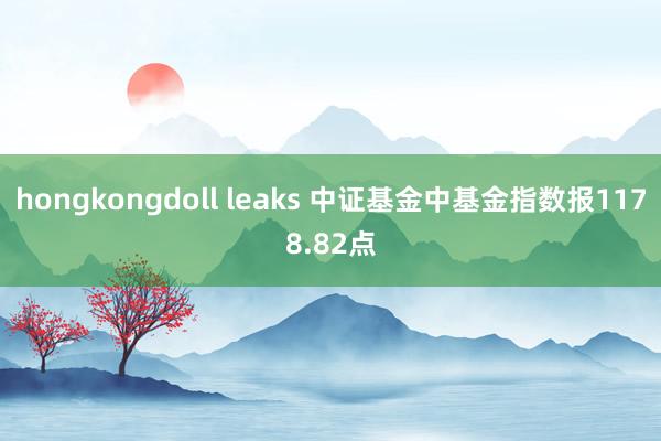 hongkongdoll leaks 中证基金中基金指数报1178.82点